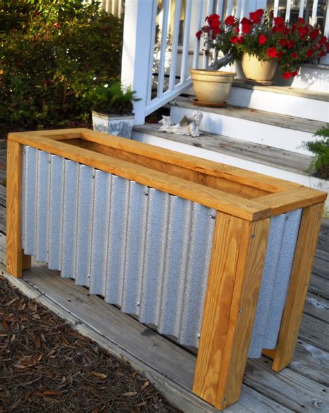 wood tack box diy corrogated steel|I'm gonna make a wood and corrugated steel planter box .